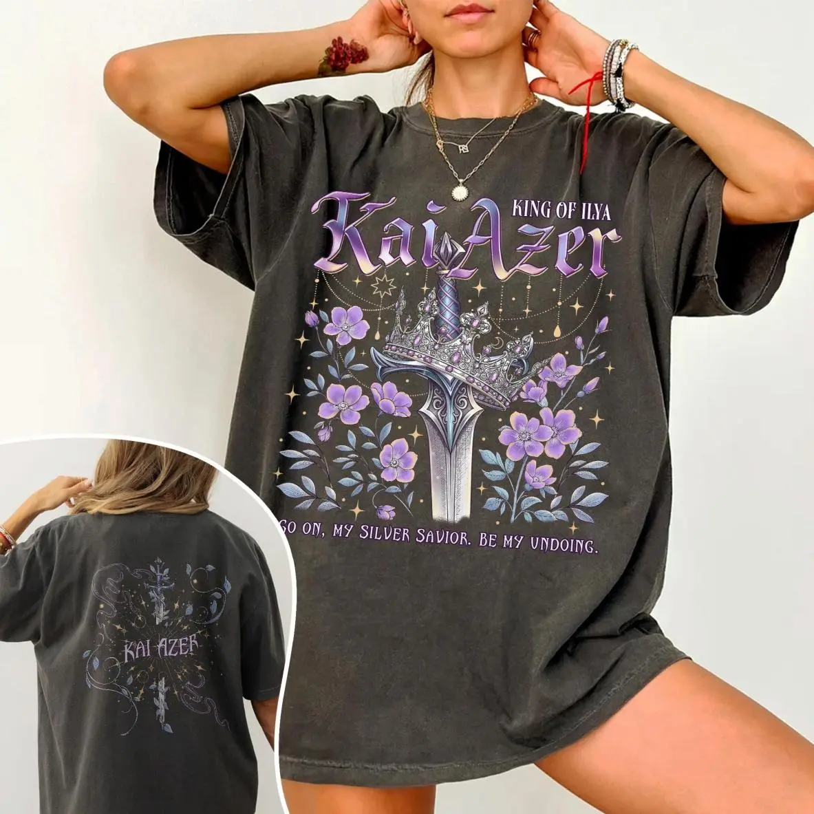 2 Side Kai Azer Powerless Bookish Shirt, Prince Of ILya, Fearless Lauren Book Sweatshirt, Fantasy Romance Bookish, Be My Undoing, Cool Colors, Brighten Up Your Look, Simple Style