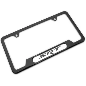 Black / Chrome Front or Rear Stainless Steel License Plate Frame Protect Cover Fit SRT Decorate Accessories Gifts