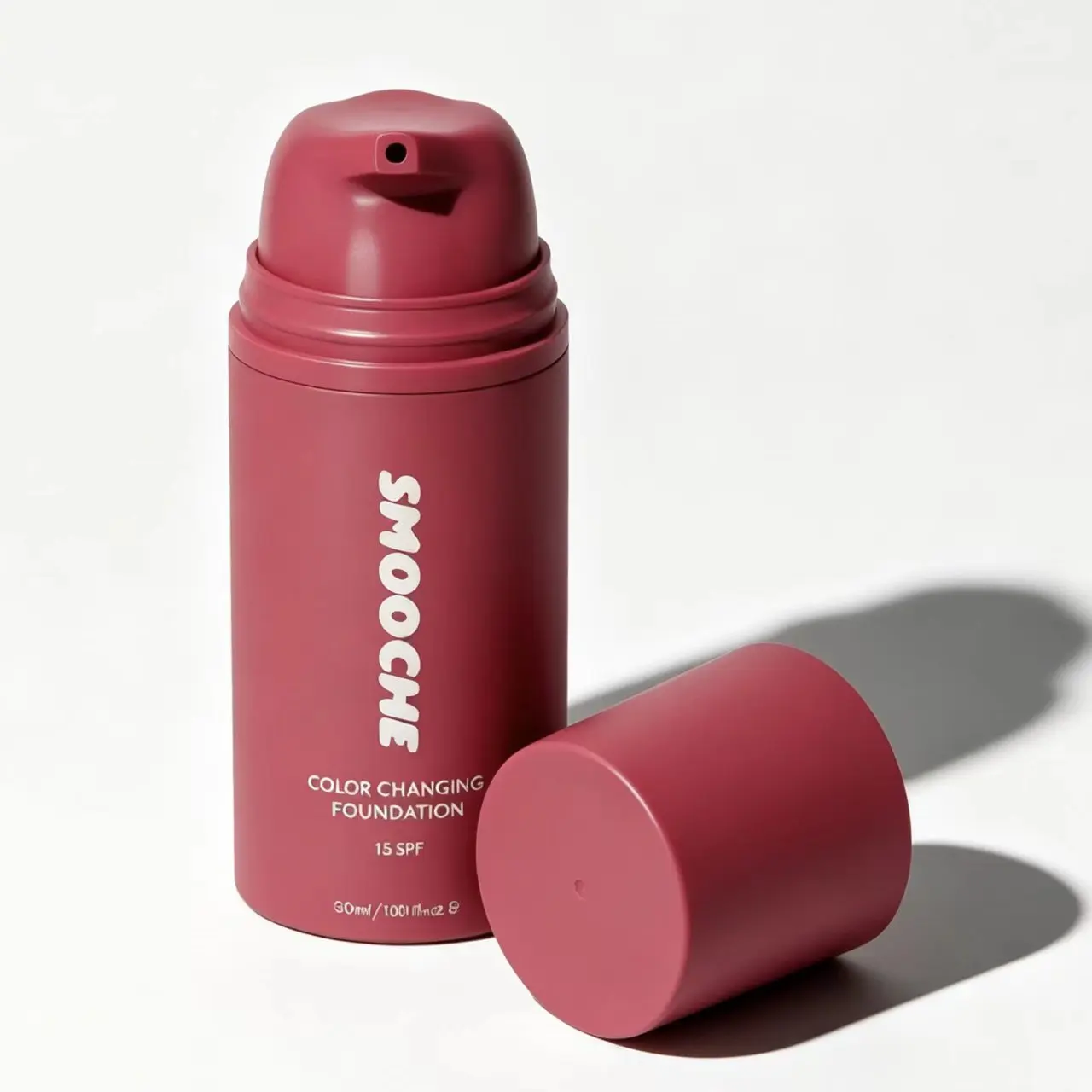 SMOOCHE Color Changing Foundation Spray SPF15, 30ml Hydrating Flawless Face Foundation with Aloe Vera & Hyaluronic Acid, Long Lasting Coverage Natural Skin Tone Matching Spray Foundation for All Skin Types