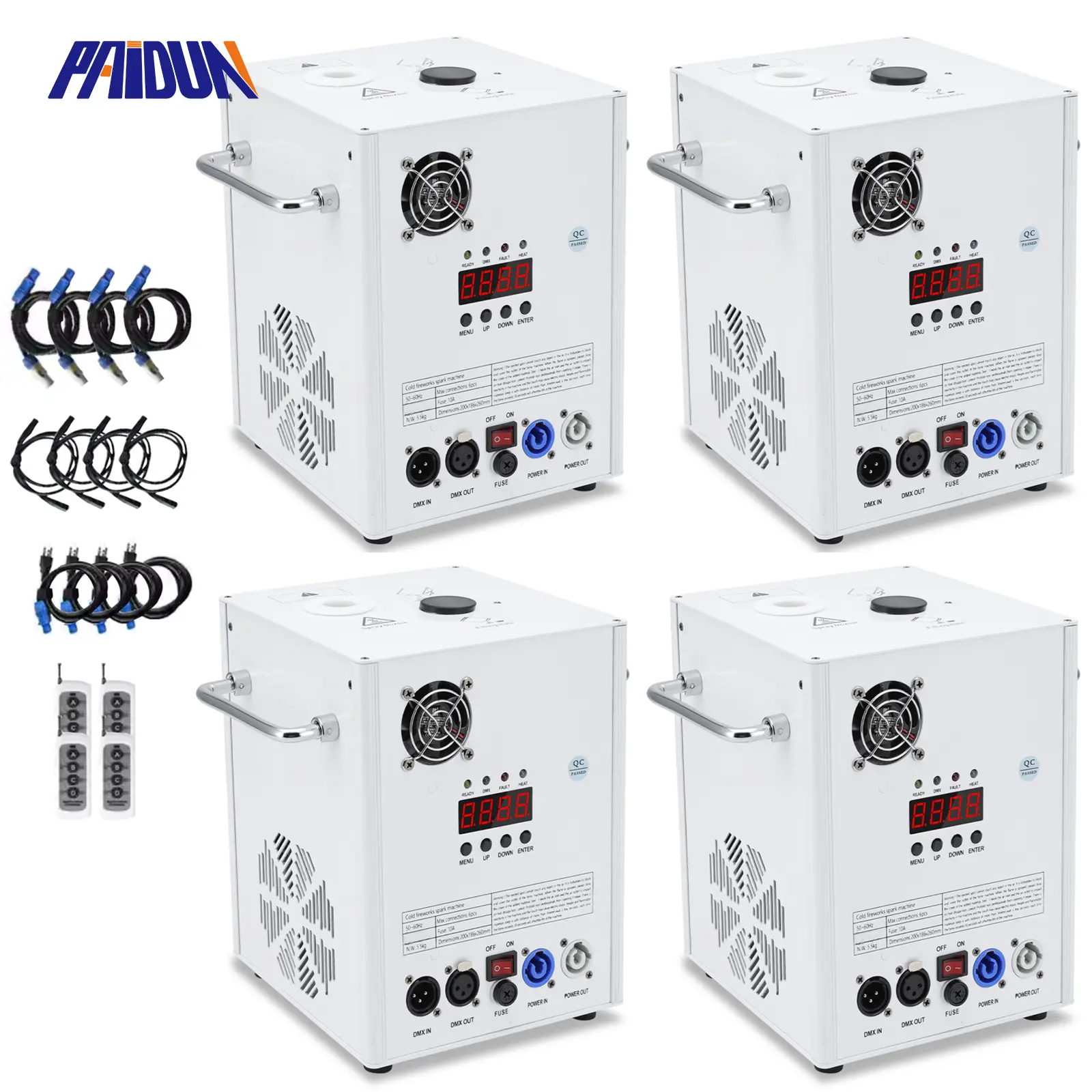 PAIDUN 850W White Cold Spark Machine Firework DMX Remote Control Effect Wedding Show Event DJ