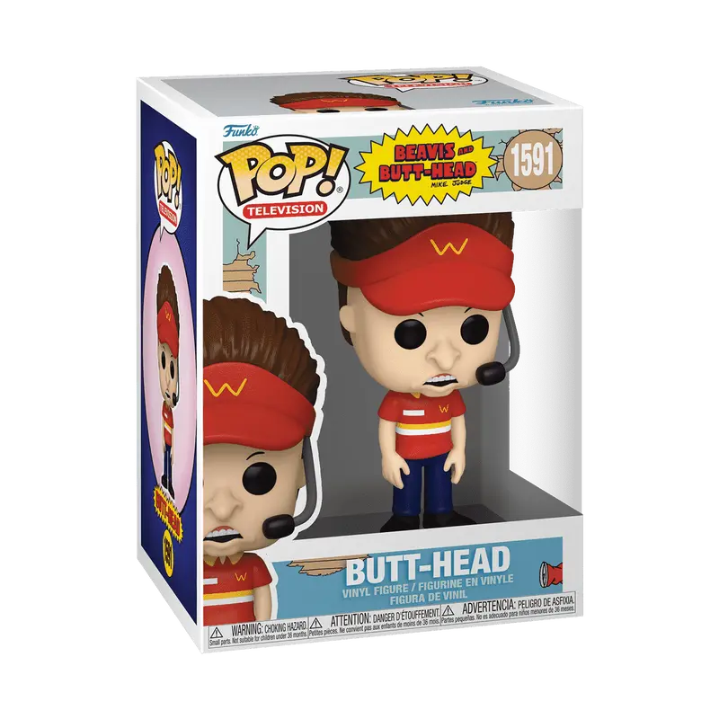 Funko Pop! Beavis and Butthead - Butt-Head (Burger World Uniform) #1591 Collectible Pop Vinyl Figure