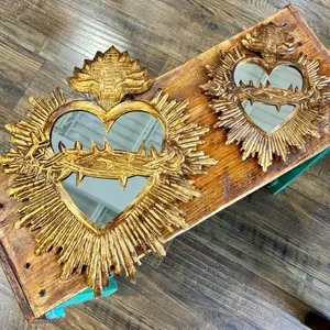 Tin Crown of Thorns Sacred Heart of Jesus Mirror