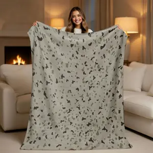 German Flecktarn Camo Flannel Outdoor Blanket, Military Tactical Soft Throw, Hunting Gear Bedding, Camo Print Gift for Veterans & Outdoor Fans, Outdoor Blankets, Camo Print Blankets