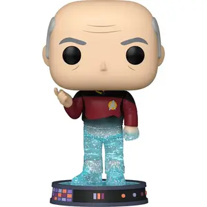 Star Trek Transporter Jean-Luc Picard Glitter Funko Pop! Vinyl Figure Plus #1687 Collector Set