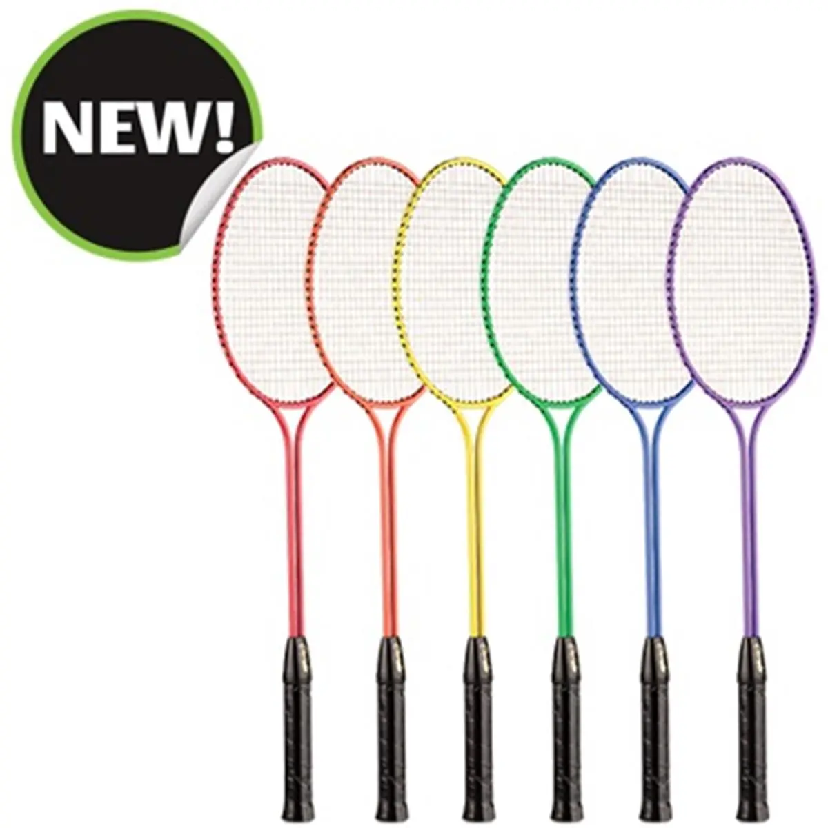 Champion Sports BR30SET 26 x 8 x 1 in. All Steel Frame Badminton Racket, Assorted Colors