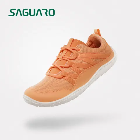 SAGUARO Forestep 1 Minimalist Barefoot Shoes - Men's Mesh+Microfiber Athletic Shoes, Natural Rubber Sole, Wide Toe Box, Soft Hiking & Trekking Outdoor Trainers, Father's Day Gifts, Outdoor Mesh Shoes