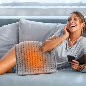 Electric Heating Pad 12x24 Inch, Adjustable Temperature Control Timer, Portable Design, Durable for Home Office Use, Relieves Back Muscle Pain