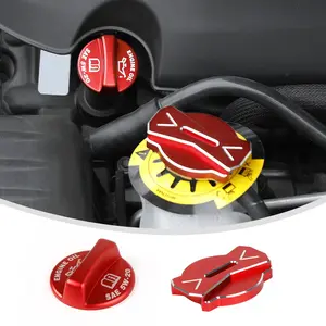 For 2009+ Dodge Challenger & 2009+ Charger & 2012+ 300C CNC Radiator Cap & Engine Oil Cap Trim