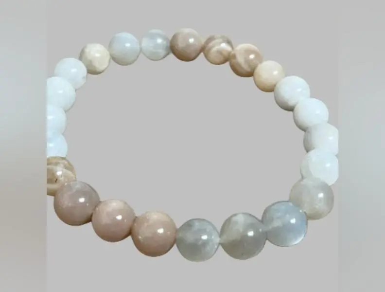 Moonstone (Grey,Peach,White) Combo Bracelet