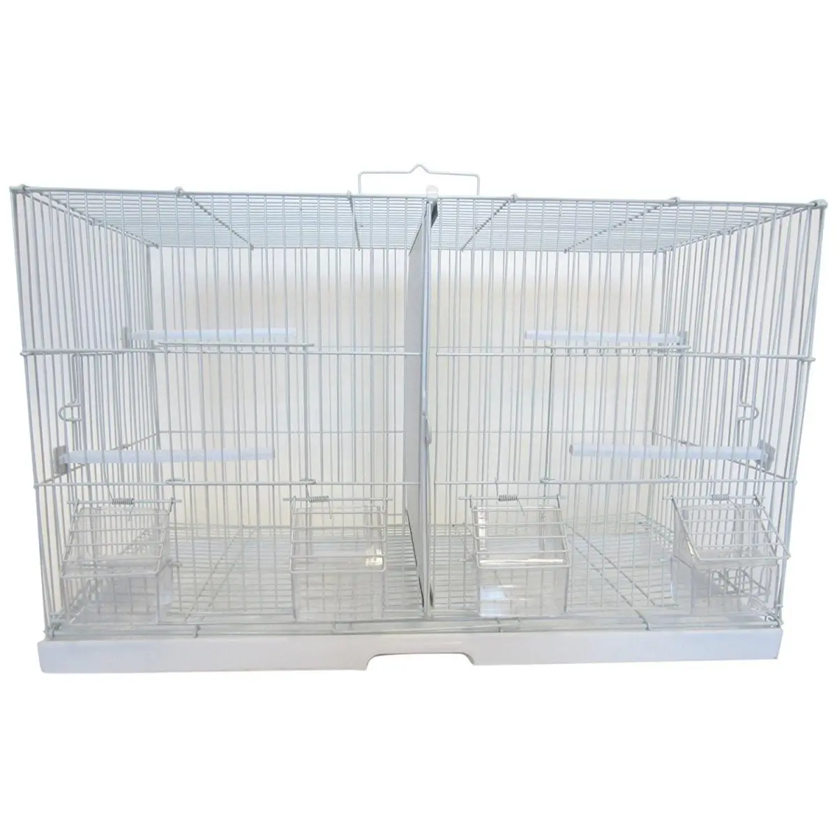 YML 2414WHT 0.37 in. Canary Finch Breeding Cage, White - Small