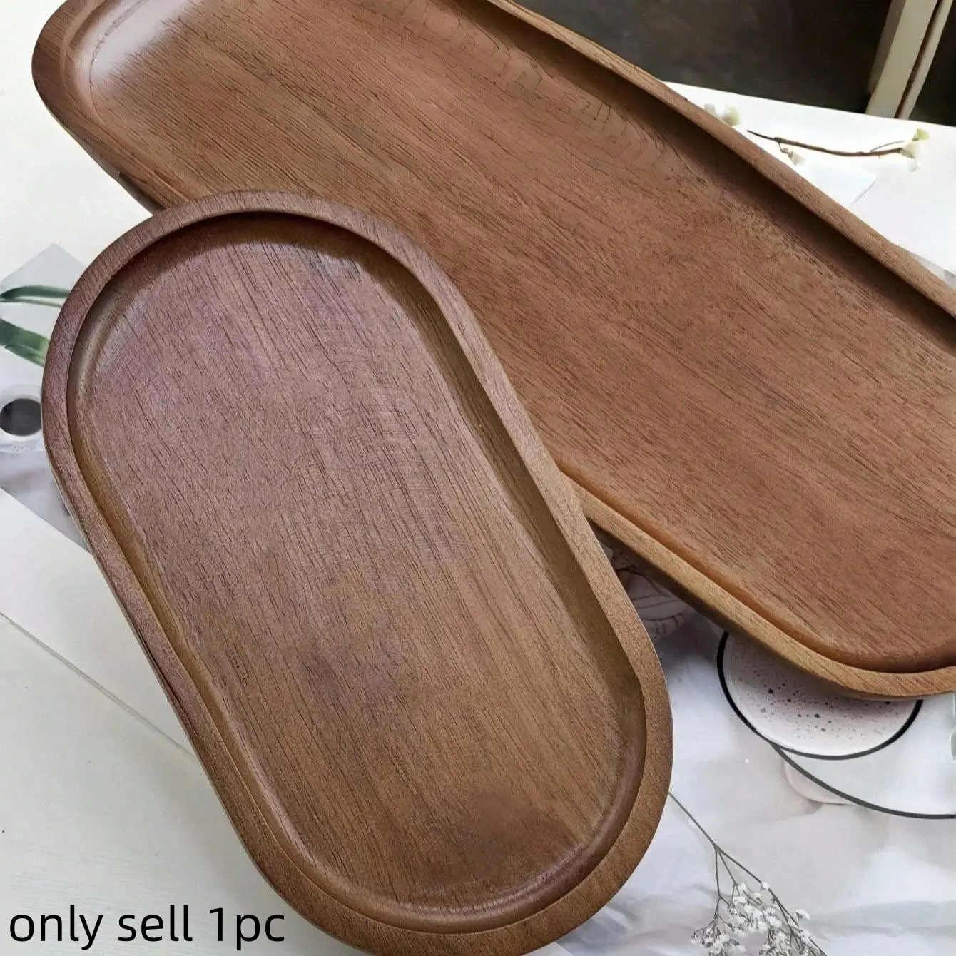 Wooden Serving Tray , Multi-Functional Design for Home & Restaurant Use, Breakfast, Cake, Bread, Kitchen, Food Tableware, Christmas Gift Idea, Dinner Plates