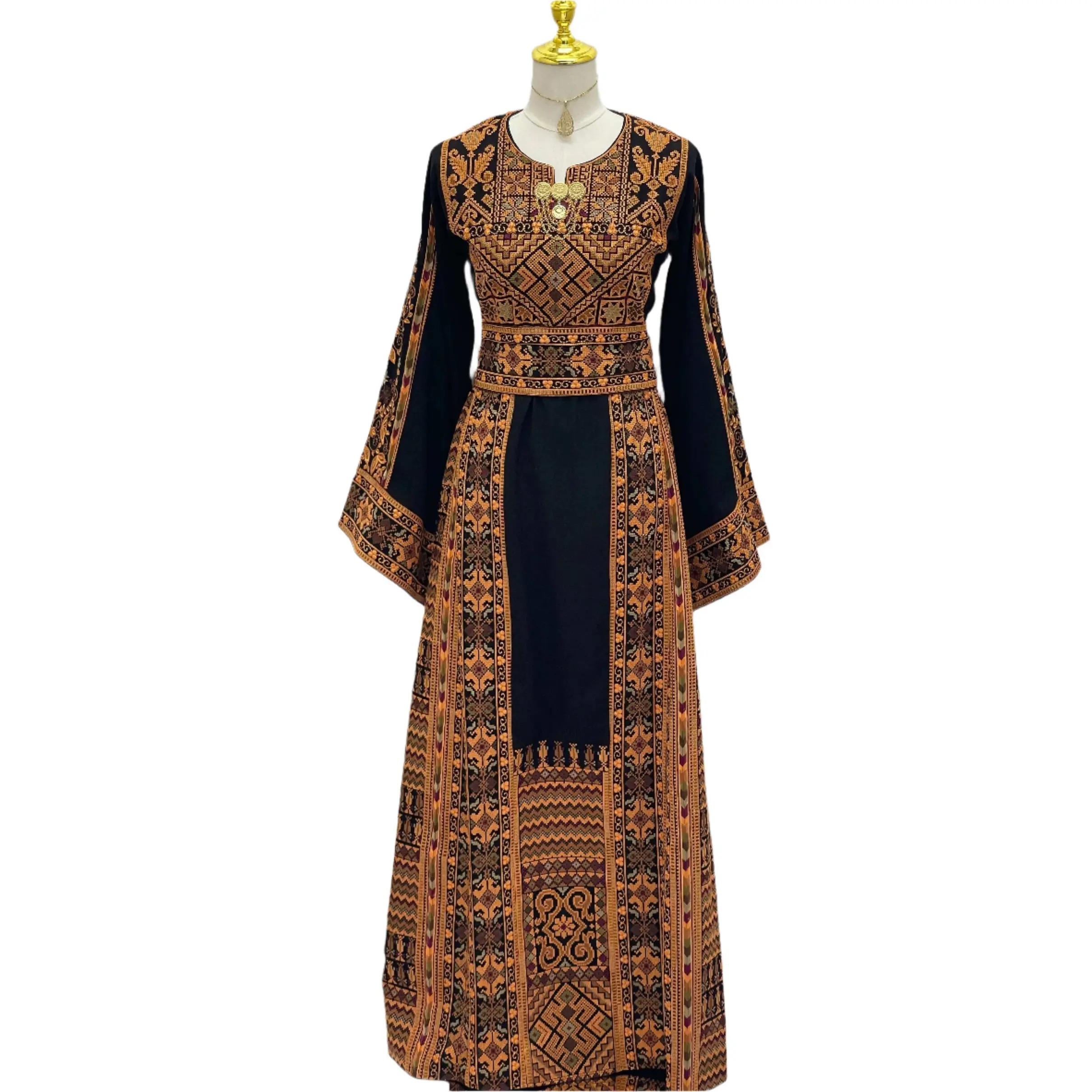 Amani Embroidered Thoub Palestinian Modest Tarteez