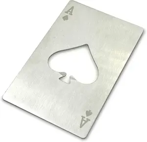 Stainless Steel Ace of Spades Bottle Opener ，Creative Tool， Multi-Purpose Beer Bottle Opener， Gadgets Kit Tools Poker Gear