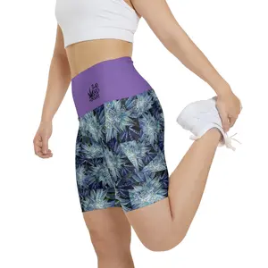 TWF Logo Ninja Cookies Sativa Crystalized Keif Bud Workout Yoga Shorts AOP