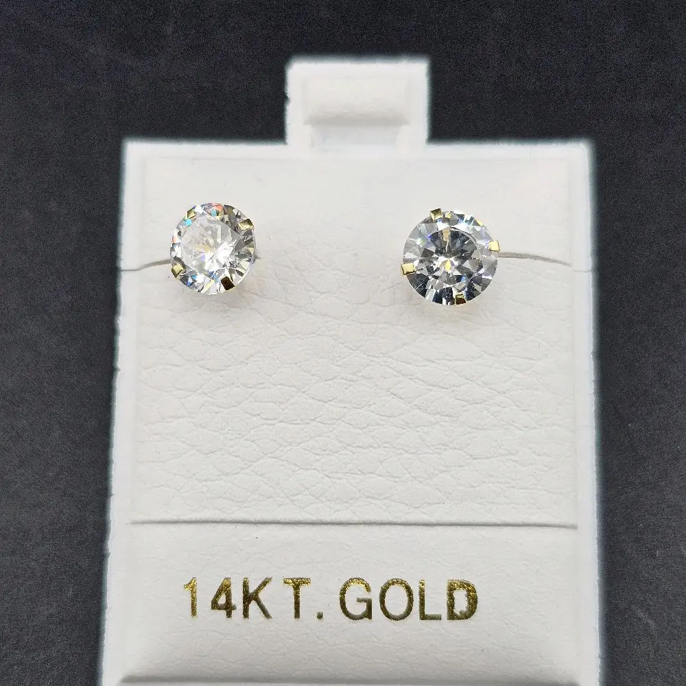 14k White Gold Earrings, 7mm, for Everyday Wear