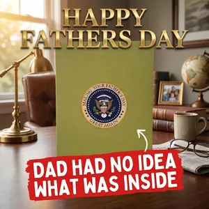 Funny Talking Pop Up Fathers Day Card with Lights & Sound, Plays Heartfelt Voice Message, 3D Pop-Up Scene with Podium & Cheering Crowd, Funny Novelty Father's Day Card from Son, Daughter, or Wife