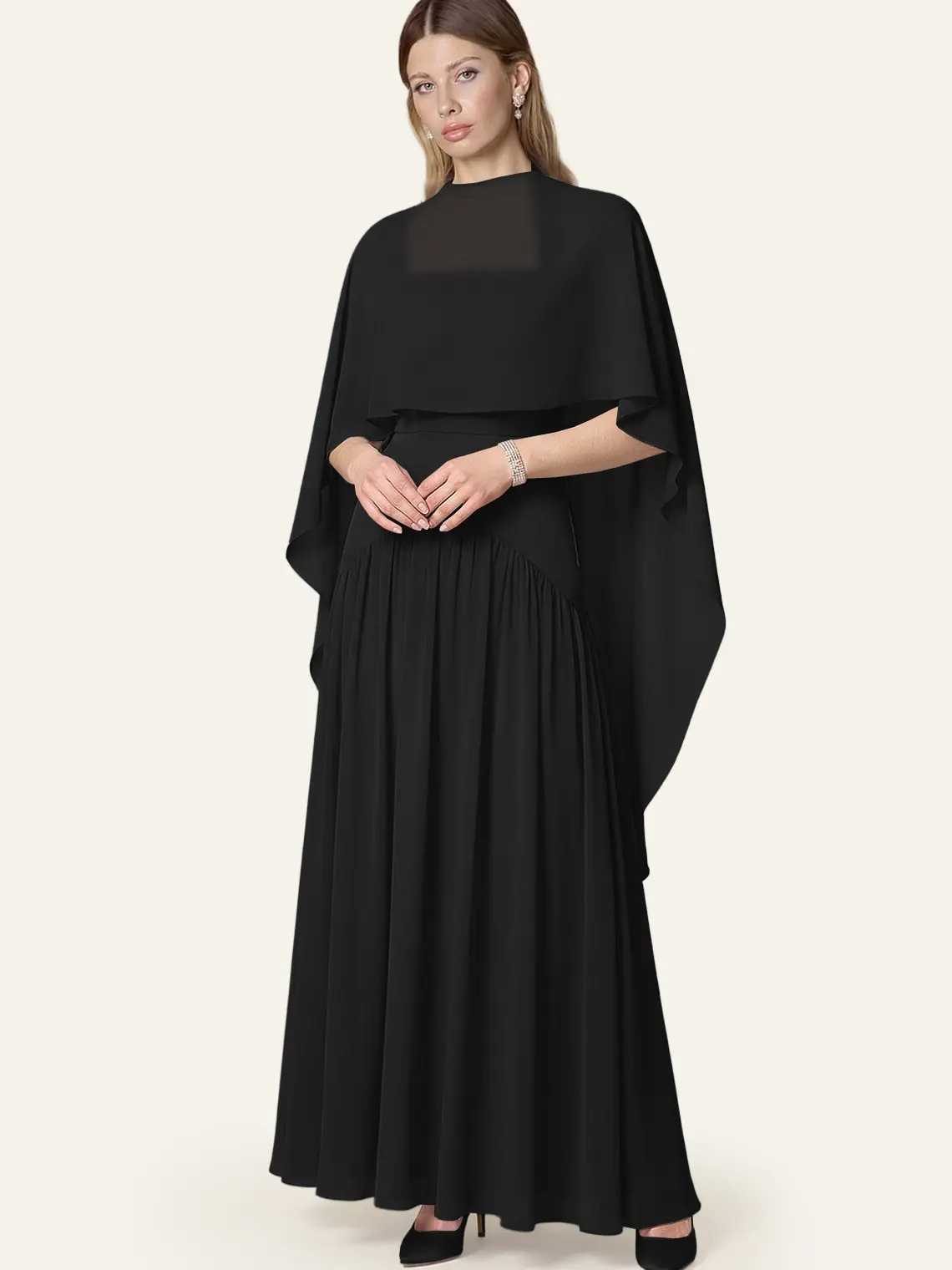 Azazie Multiway Versatile Sheer Draped Flowing Wedding Bridesmaid Evening Chiffon Shawl
