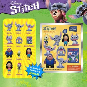 Disney Official Licensed Stitch Mystery Blind Box 3D Keychain Pendant Bag Accessory Stitch Movie Merchandise Must-Have For Disney Collectors Surprise Your Loved Ones With Cute Disney Merch
