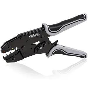 Crimping Tool for Heat Shrink Connectors - Ratcheting Wire Terminal Crimper for 10 to 22 AWG Wire - Upgraded Wire Crimper Tool