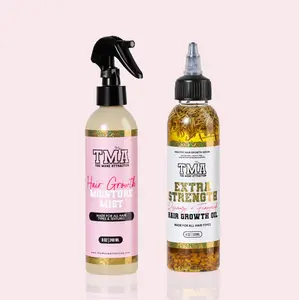 Daily Hair Growth Duo - 400ml Moisture Mist & Extra Strength Hair Growth Oil for Thickening & Hydration - Chemical-Free & Cruelty-Free Formula Haircare Lightweight