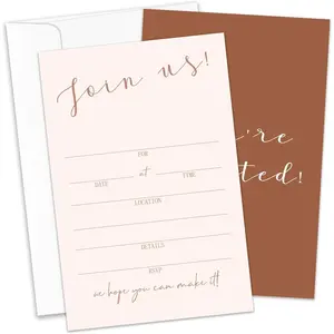 Join  Party Invitation Cards, Bridal Wedding Shower Invitations, Graduation Birthday Party Invitations,  Invites Fill in Blank (25 Pcs & Envelopes)/RCinvite-03