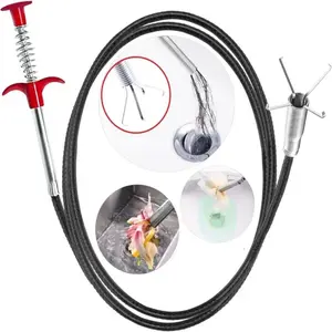 Flexible Grabber Claw Pick-Up Reacher Tool, 4-Claw Design, Bendable Hose, Ideal for Litter Picking & Cleaning Tasks, Drain Opener (78.74 Inches)