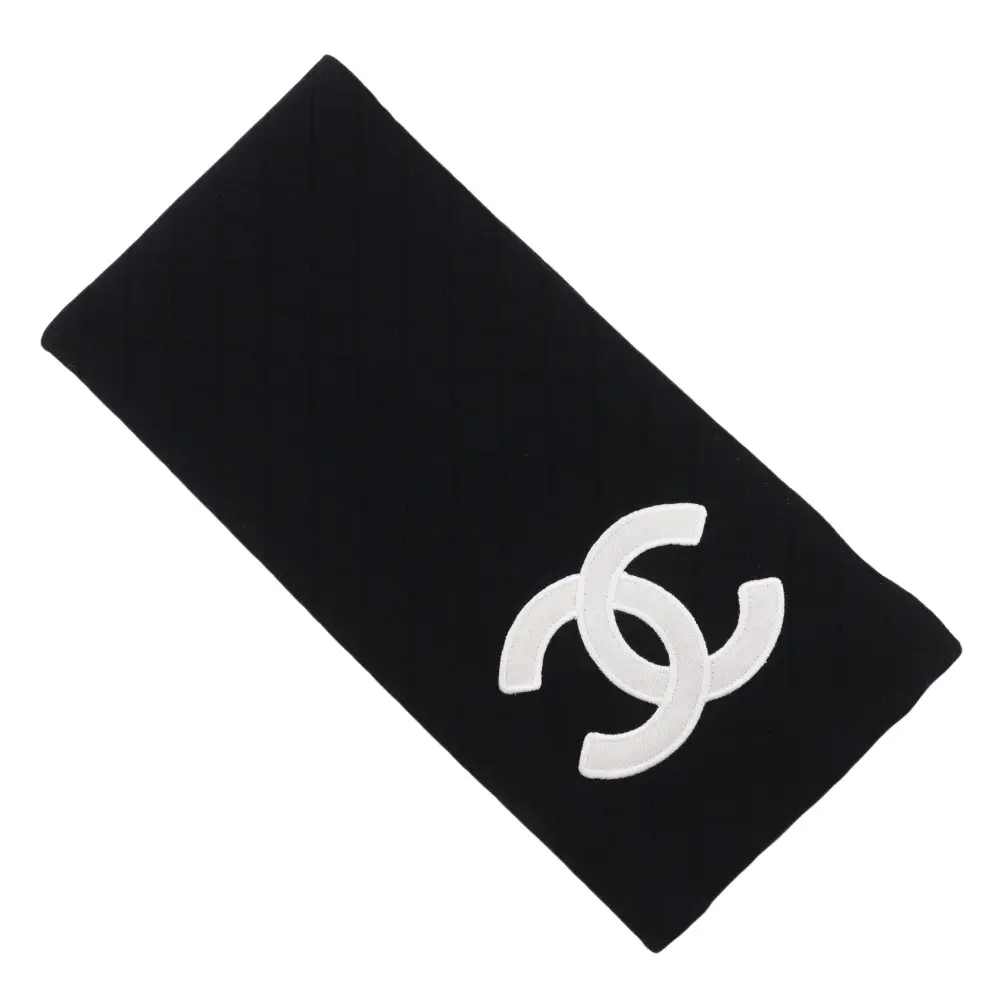 Pre-owned CHANEL Wool Small Leather Goods Cambon Line Scarf