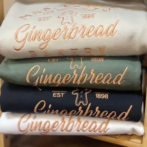 Gingerbread embroidered sweatshirt