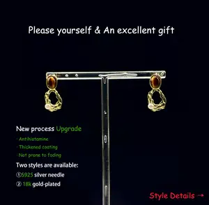 Number 1-100 | S925 & 18k Gold Plated Zirconia Earrings Collection | Elegant Dangle Earrings for Women｜Amher Studio