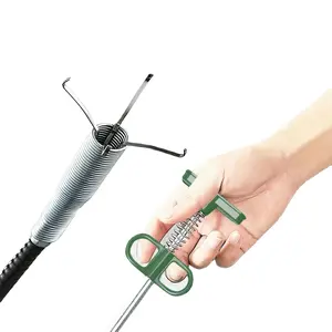 79 Inch Flexible Drain Clog Remover, 4-Claw Grabber Pickup Tool for Sink, Shower, Tub, Kitchen Drain and Hard-to-Reach Areas