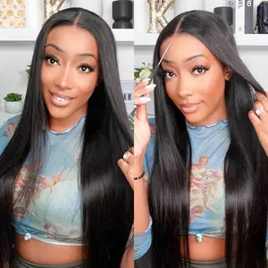 【NEW IN】MorefaceBeauty 13x6 Glueless Wig Straight Human Hair Wear & Go Drawstring Elastic Band Pre Plucked Bleached Knots Pre Cut Lace Frontal Outdoorfun