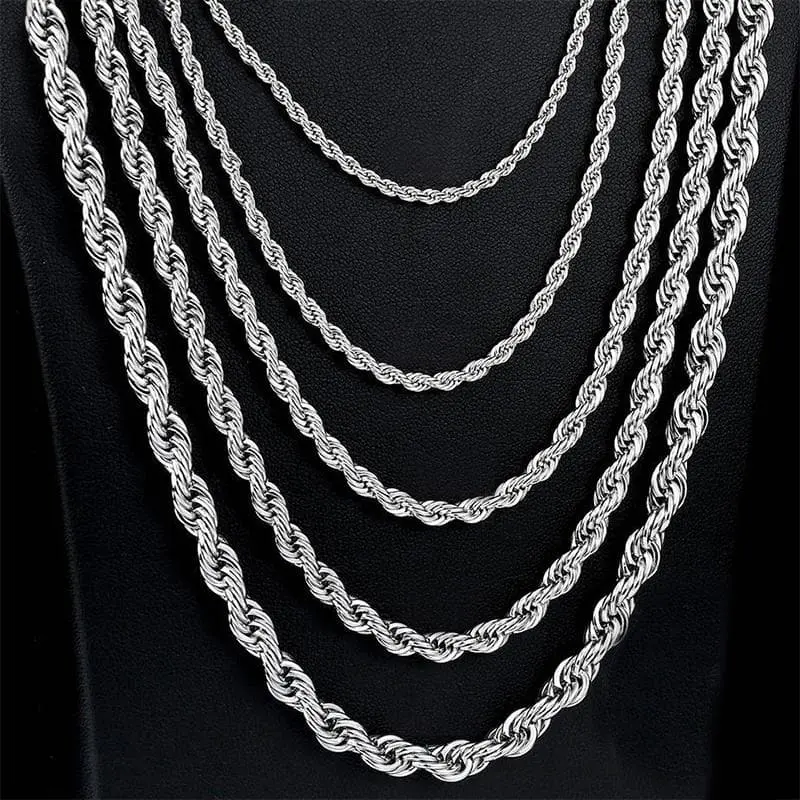GTHIC Twist Stainless Steel Chain Minimalist Necklace Accessories for Daily Wear