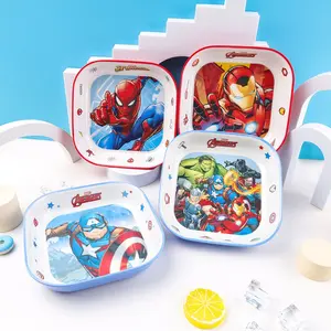 Marvel Officially Licensed Avengers Series Plate, Spider-Man Iron Man Captain America Design, Novelty Tableware & Decorative Gift