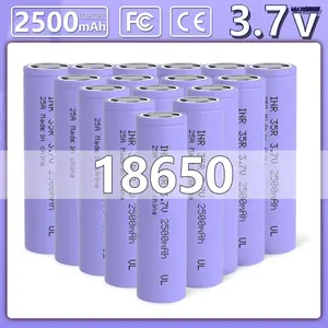 16Pack 3.7 Volt 2500mAh 18650 Rechargeable Li-ion Battery for Flashlights Headlamps Doorbells RC Cars Button Top Design