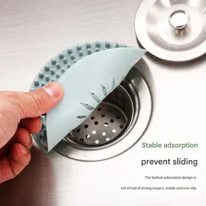 Sink anti-clogging silicone drain cover Bathroom drain hair trap Anti-clogging filter Sewer drain filter screen