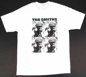 The SMITHS T-shirt Meat Is Murder Morrissey Adult Tee Men's White New Cotton Menswear Soft Top