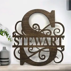 Monogram Alphabet -Split Letters - Monograms - Monograms Letters - Monogram font Collection Hangable Decor Gift Hanging