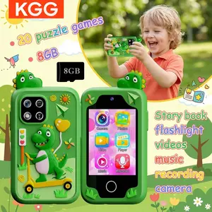 KGG Cartoon Learning Phone, 8GB Storage, Dual Camera, Story, Video, Music, Calculator, 20 Games, 12 Habit Trackers, Educational Tool for Kids