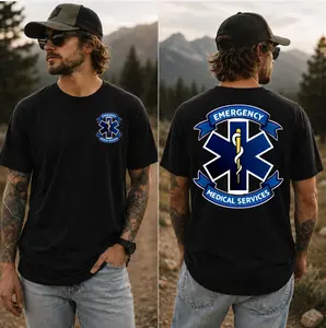 Emergency Medical Services Shirt, EMS T Shirt, EMT Paramedic Graphic Tee, First Responder EMS Shirt, Medical Tshirt, Full Size, Full Color