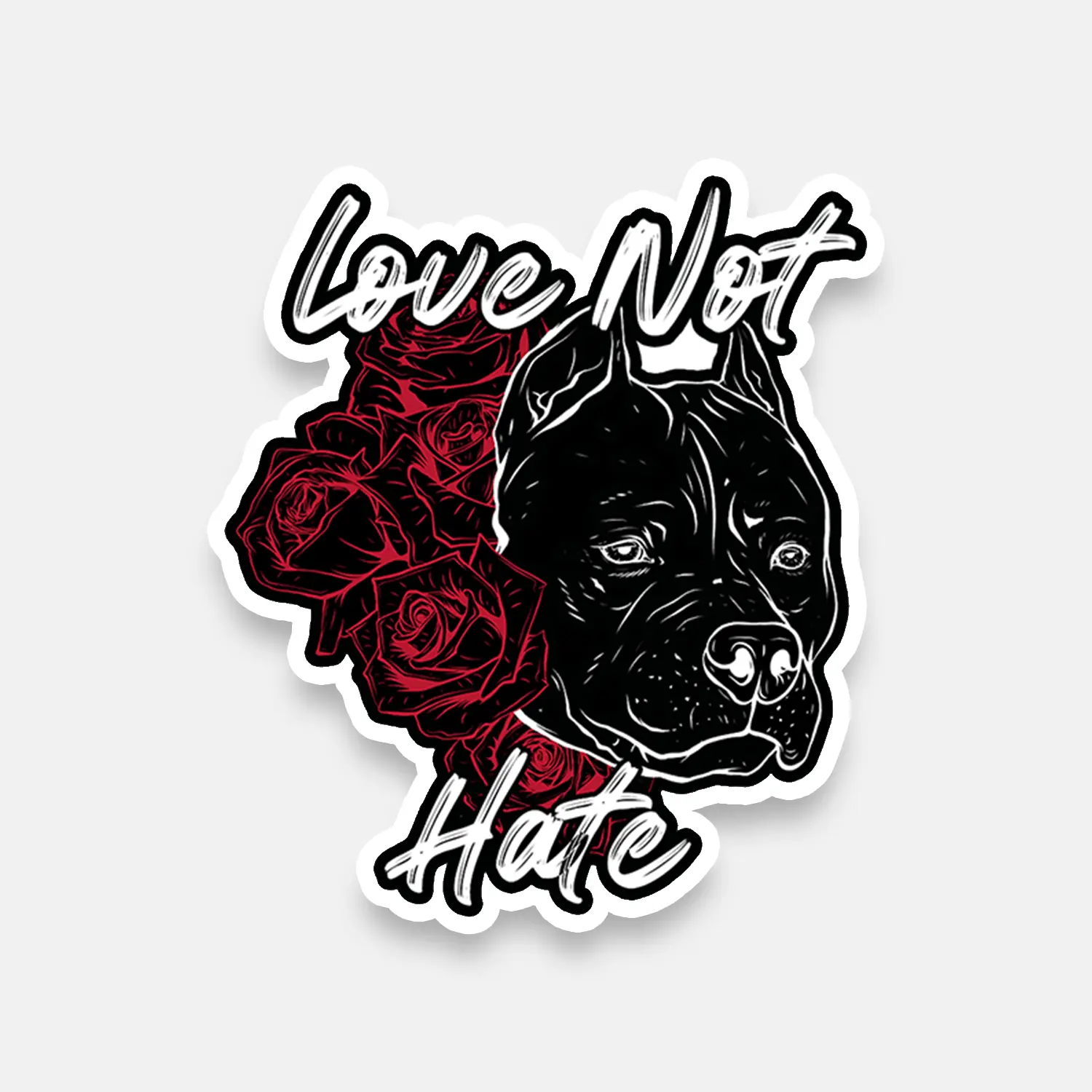 Love Not Hate Sticker Love Not Hate Sticker