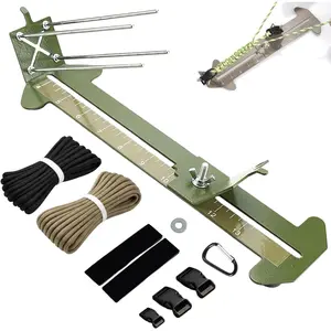 KOKKOYA Paracord Jig Tools Bracelet Making Kit Accessories Adjustable Paracord Jig Kit with 2 Cords and 3 Buckles Bracelet Adjustable Length 4" to 13" (Army Green)