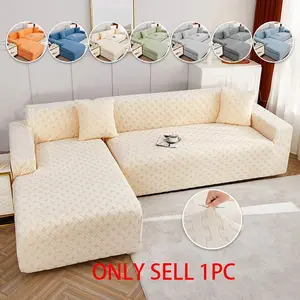Stretchy Classic Jacquard Elastic Waterproof Sofa Cover, Universal Fit for 1-4 Seat Sofas & L-Shaped Couches, Pet Scratch Protection, Sofa Couch Covers