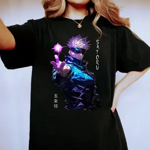 Gojo Satoru Shirt, Jujutsu Kaisen Shirt, Gojo Shirt, Gojo Vs Sukuna Tshirt, Anime Tee, Gift For Fan, Unisex Short Sleeve Tee Menswear Top Crewneck