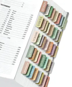 Bible Tabs for Women & Men, Laminated Bible Tabs for Study Bible, Large Print Bible Tabs for Easy Navigation, Bible Index Tabs, 66 Tabs Old & New Testament, Extra 9 Blank Tabs - Violet Ombre