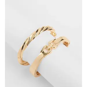 Double The Drama Chain And Twist Bangle Set