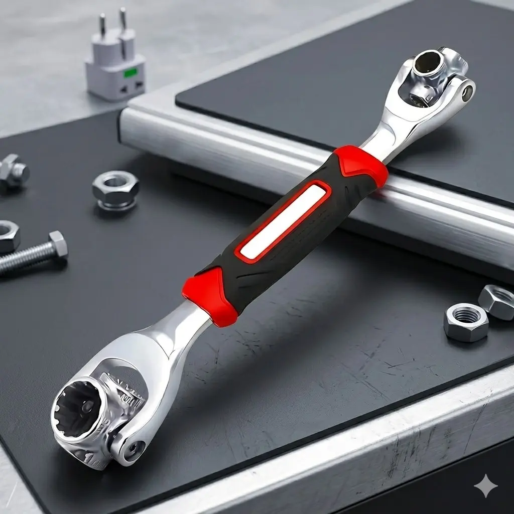 52-in-1 Ratchet Wrench Set with Non-Slip Grip & Swivel Head, CR-V Cold-Forged Sockets, Quick-Release Reverse Lever, Ratcheting Wrench. Ideal for Auto Repair, Home Maintenance, Car Mechanics & DIY Toolkits.
