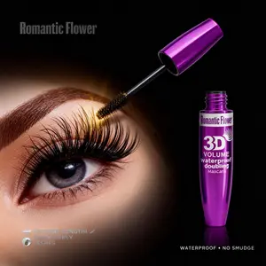 Romantic Flower 3D Purple Mascara (Fine Brush) | Waterproof & Smudge-Proof, Voluminous Lengthening Curling Long-Lasting