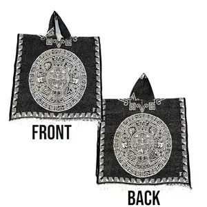 Gaban Poncho Unisex Cultural Mexican Prehispanic .Different designs and Colors. Warm cold weather.