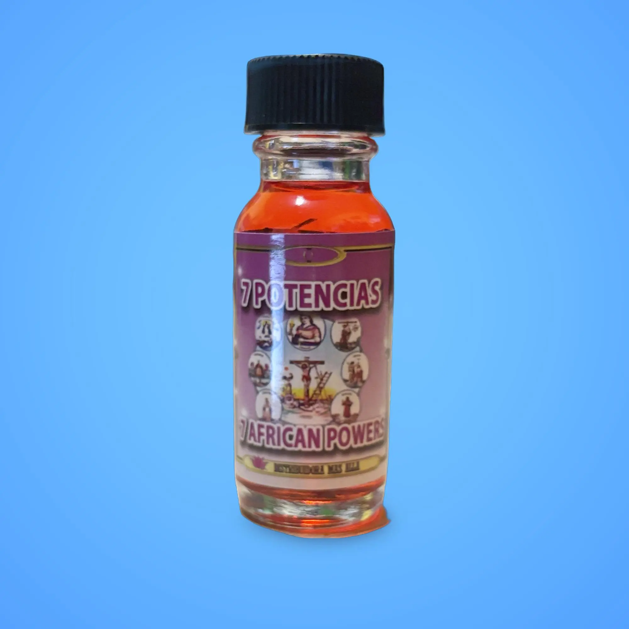 7 Potencias Africanas 7 Powers oil, Rituals, Prop 65 Safe, Pure Oil, Spiritual Aid, Wellness, African, One Bottle
