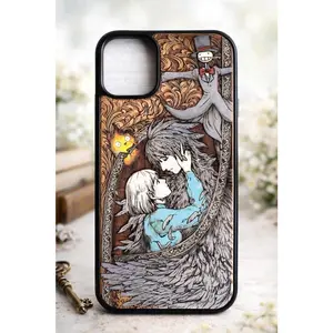 Howl's Moving Castle phone case, 3D printed image, printed phone case, Compatible for iphone 7, 8, X, 11, 12, 13, 14, 15, 16 & Galaxy S25, S24, S23, S22, S21